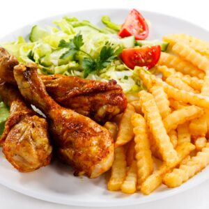 Grilled chicken wings & chips